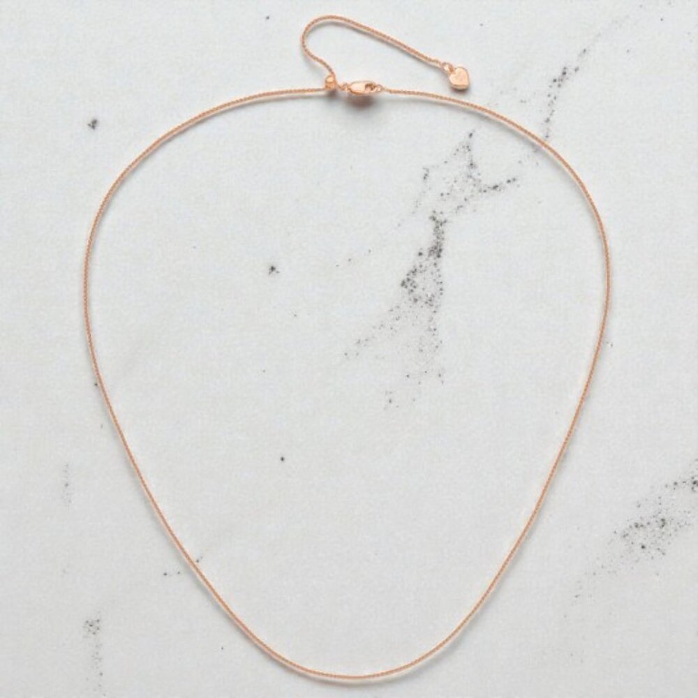 1.0 mm Adjustable Spiga Chain in Rose Gold Plated Sterling Silver